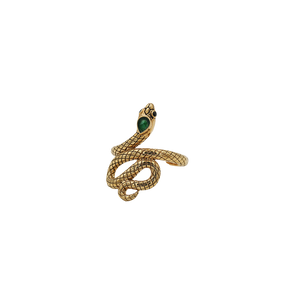LA2L - Bague Sissi Serpent Pierre - Serpentine
