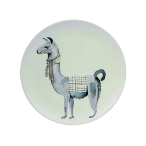 nuukk - Bamboo Plate - Llama with a scarf