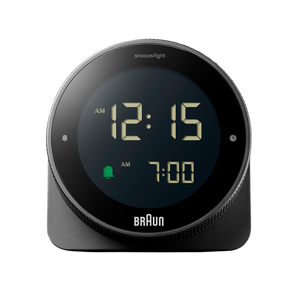 Braun Clocks - BC24 Touch Display Digital Alarm Clock - Black