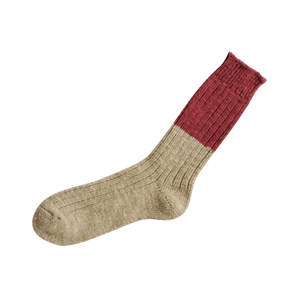 NISHIGUCHI KUTSUSHITA - Wool Cotton Slab Socks