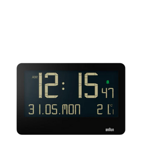 Braun Clocks - BC14 Digital Wall Clock - Black