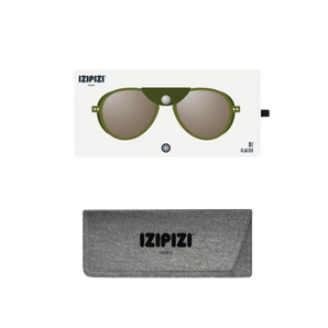 Izipizi - French Brand Glacier Sunglasses (Adult) - Shape #I - Kaki Green