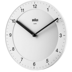 Braun Clocks - BC06 Classic Analogue Wall Clock - White