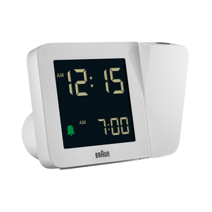 Braun Clocks - BC15 Digital Projection Alarm Clock - White