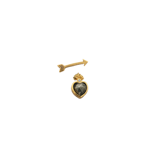 LA2L - Puces Sacha coeur flèche - Pyrite