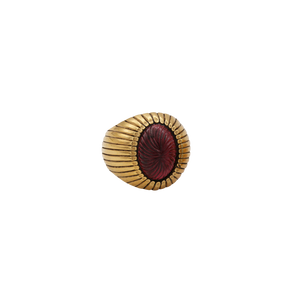 LA2L - Bague Sacha coquillage grand modèle  - Grenat