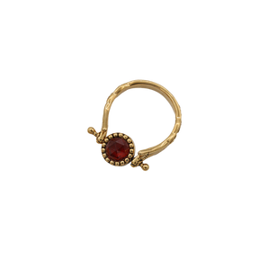 LA2L - Bague Sacha oeil pierre pivot - Hessonite