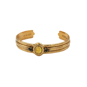 LA2L - Manchette Rhoda - Citrine / Pyrite