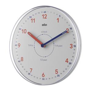 Braun Clocks - BC26 Time Teachers Wall Clock - White