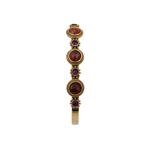 LA2L - Jonc Jasmine cabochon - Hessonite/Améthyste