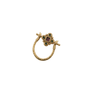 LA2L - Bague Théra Pivot - Émail vert / Améthyste
