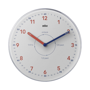 Braun Clocks - BC26 Time Teachers Wall Clock - White