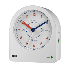 Braun Clocks - BC22 Time Teacher Quartz Alarm Clock - White