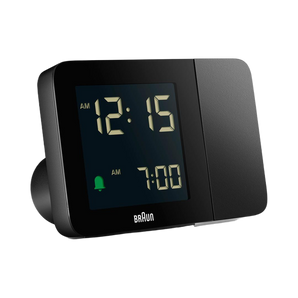 Braun Clocks - BC15 Digital Projection Alarm Clock - Black