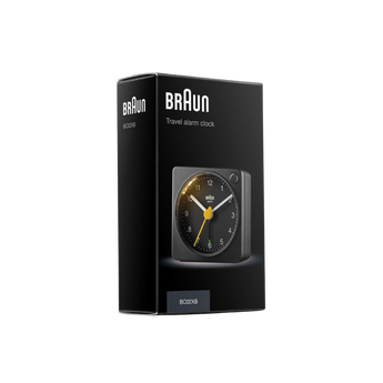Braun Clocks - BC02X Classic Travel Analogue Alarm Clock - Black