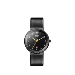 Braun Gents - BN0032 Classic Watch - Black Dial and Black Leather Strap