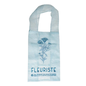 BRIGITTE TANAKA - BAG "FLEURISTE BLEU" DIVERTED IN ORGANZA AND EMBROIDERY