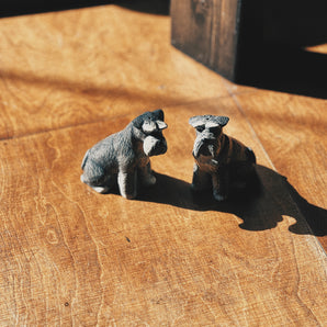 Quail Ceramics - Pug Salt and Pepper Shaker 哈巴狗鹽和胡椒罐（一套兩色）