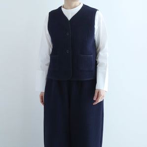 pot-pourri - Quilted Vest - Navy / Black