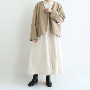 pot-pourri - Quilted Bomber Jacket - Beige