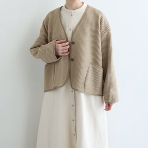 pot-pourri - Quilted Bomber Jacket - Beige