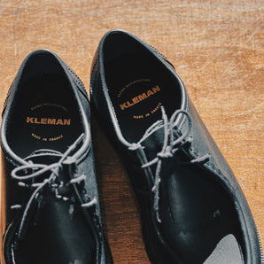 KLEMAN - PADROR - BLACK - BEIGE STITCH