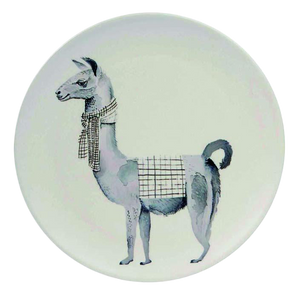 nuukk - Bamboo Plate - Llama with a scarf