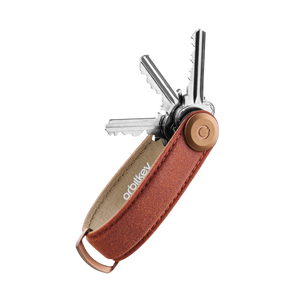 Orbitkey - 2.0 Key Organiser - Waxed Canvas - Brick Red