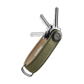 Orbitkey - 2.0 Key Organiser - Waxed Canvas - Khaki Green