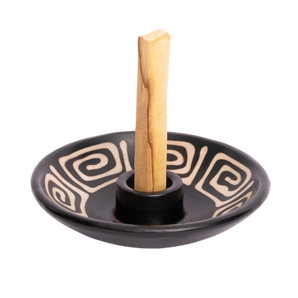 Luna Sundara - Palo Santo Holder (with five Palo Santo Sticks) - Black Maze