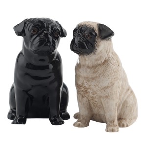 Quail Ceramics - Pug Salt and Pepper Shaker 哈巴狗鹽和胡椒罐（一套兩色）