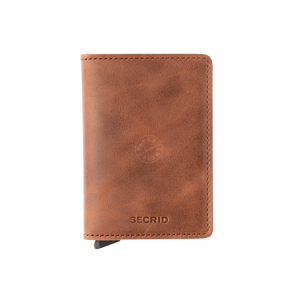 Secrid - Slimwallet - Vintage (RFID Blocking) - Cognac-Silver