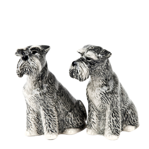 Quail Ceramics - Schnauzer Salt and Pepper Shaker 史納莎鹽和胡椒罐