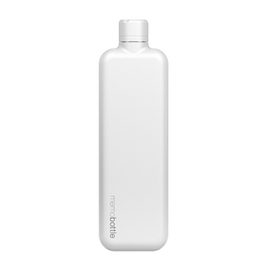 Memobottle - Stainless Steel Water Bottle - White - Slim