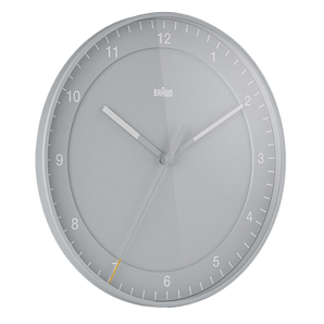 Braun Clocks - BC17 Classic Large Analogue Wall Clock - Grey