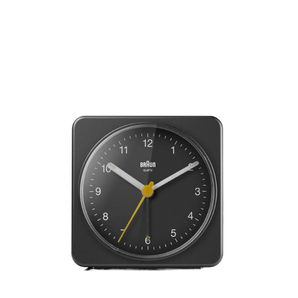 Braun Clocks - BC02X Classic Travel Analogue Alarm Clock - Black