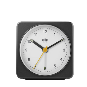 Braun Clocks - BC03 Classic Analogue Alarm Clock - Black & White