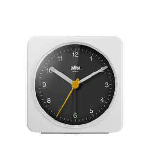 Braun Clocks - BC03 Classic Analogue Alarm Clock - White & Black