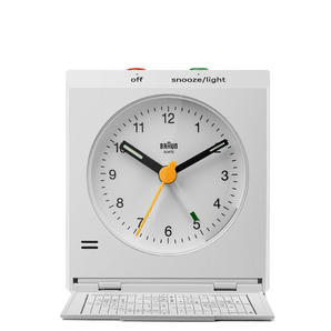 Braun Clocks - BC05 Travel Analogue Alarm Clock - White