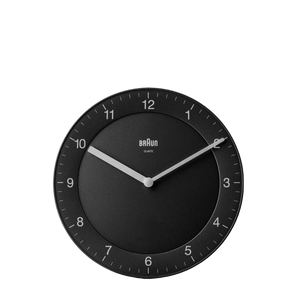 Braun Clocks - BC06 Classic Analogue Wall Clock - Black