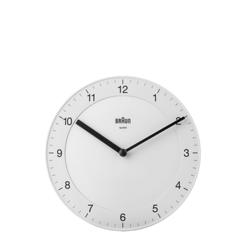 Braun Clocks - BC06 Classic Analogue Wall Clock - White – Heima Braun Clocks - BC06 Classic Analogue Wall Clock - White – Heima