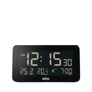 Braun Clocks - BC10 Braun Digital Alarm Clock - Black