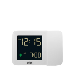 Braun Clocks - BC15 Digital Projection Alarm Clock - White