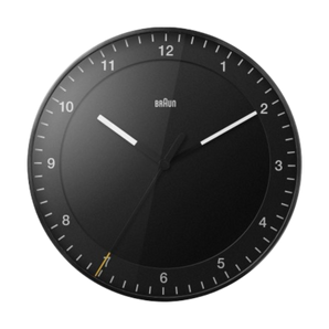 Braun Clocks - BC17 Classic Large Analogue Wall Clock - Black