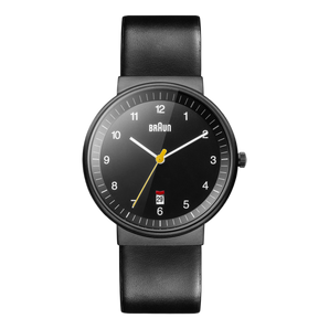 Braun Gents - BN0032 Classic Watch - Black Dial and Black Leather Strap