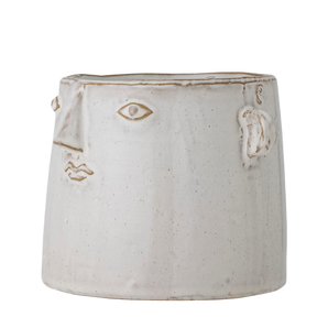 HS - Theis Flowerpot, White, Stoneware