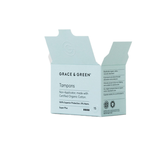 GRACE & GREEN - Non-Applicator Tampons - Super Plus