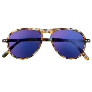 Izipizi - French Brand Sunglasses (Adult) - Shape #I - Blue Tortoise Mirror