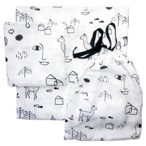 nuukk - Urban Jungle Muslin Baby Set (GOTS, 3 IN 1)