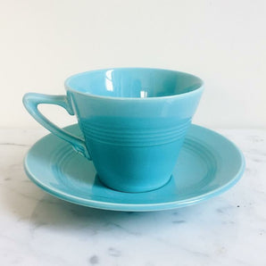 Heima Vintage - 1940s H.L. Art Deco Tea Cup & Saucer